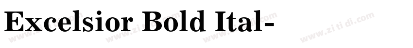 Excelsior Bold Ital字体转换